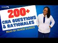 Over 200 practice cna test questions  rationales  read by nurse eunice prometric pearsonvue