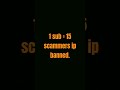 1 sub = scammers ip banned #edit #subscribe #minecraft #nice #youtube #music #shorts