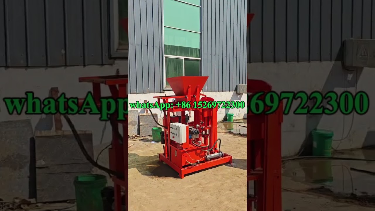automatic hydroform moulding interlock clay blocks soil bricks making machine with diesel oil engine