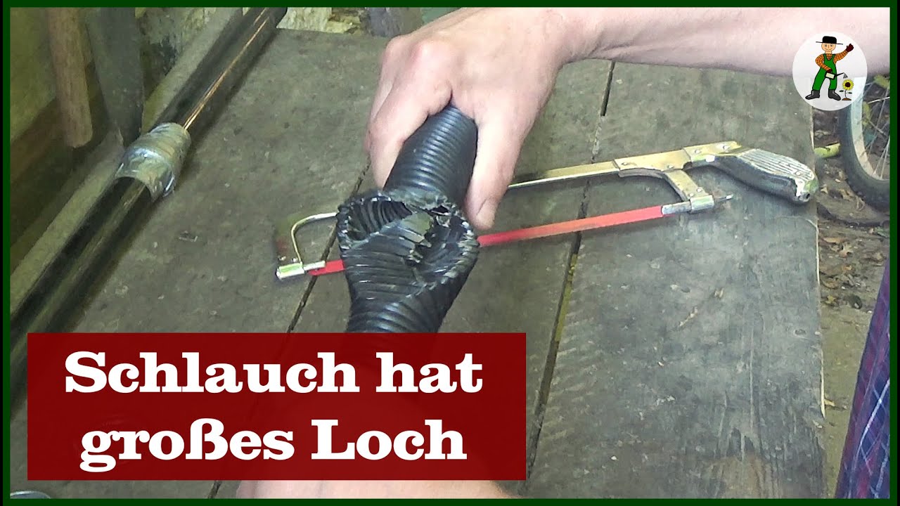 Loch Im Schritt Nähen Ohne Nähmaschine Großes Loch im Schlauch vom Staubsauger - YouTube