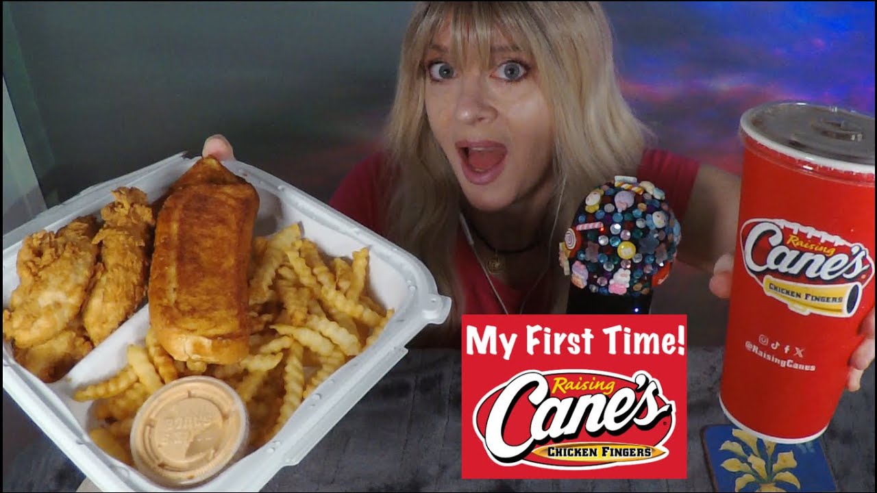 First Time Trying Raising Cane's | Story Time Eat With Me ASMR