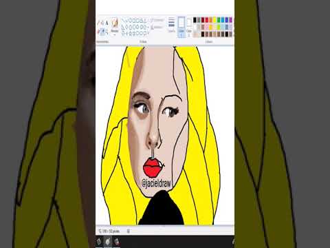 realistic Microsoft Paint Art: Adele #art #drawing #microsoftpaint #adele