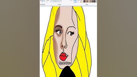 realistic Microsoft Paint Art: Adele #art #drawing #microsoftpaint #adele