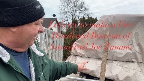 Let’s make a Fire Hardened Bow out of Sassafras! Bark removal, shaping & backset. Joe Zummo
