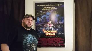 Monster Squad poster cast signed belonging to Brent Chalem
