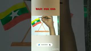 India and Myanmar flag drawing#viral #shorts#ytshorts #drawing#@arts 342