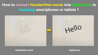 Famous How to convert Handwritten words into Digital text in Samsung smartphones or tablets ? Net Worth