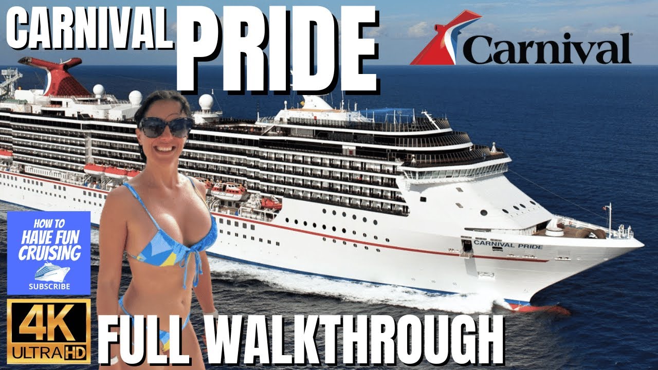 Carnival Pride Cruise Ship Full Walkthrough and Tour in 4K