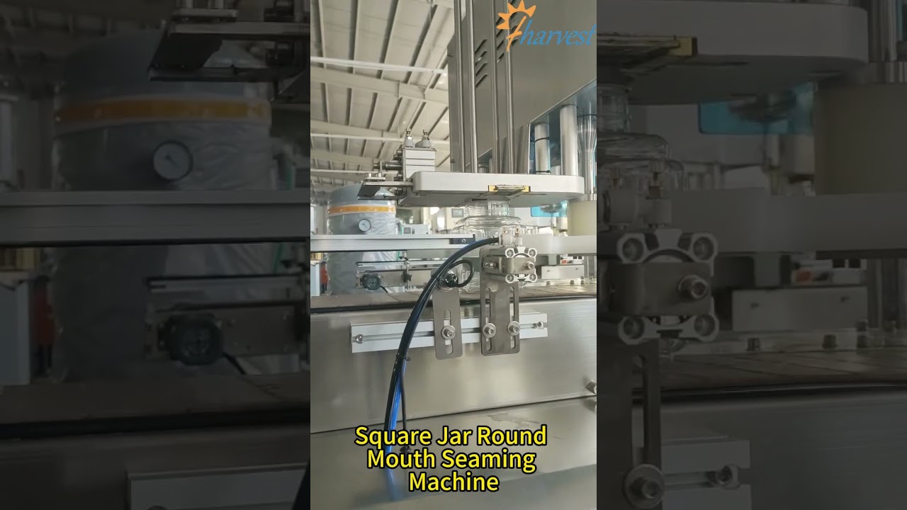 Square Jar Round Mouth Seaming Machine, Plastic Container Sealer Equipment 