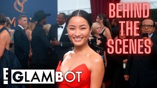E! GLAMBOT: Anna Sawai BTS at the 2024 Emmys