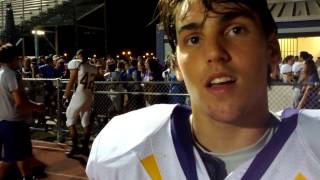 Mcallen High Qb Fred Hover After The Bulldogs 26-21 Win Against Weslaco High