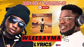 Teddyride wleesayma ft CIC official lyrics video (@teddyride_officialtr5422 @SOGRecordsEmpire )