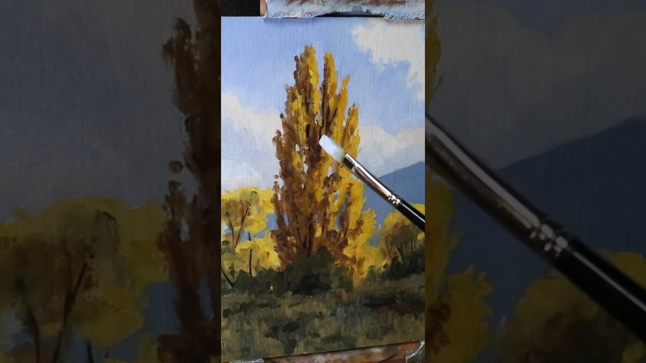 Как рисовать осенние деревья 