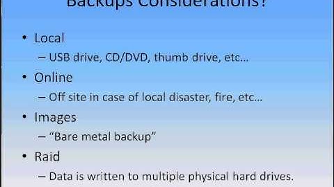 Backup Basics