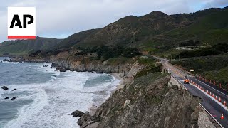 Stretch of California Highway 1 that collapsed closes as storm arrives