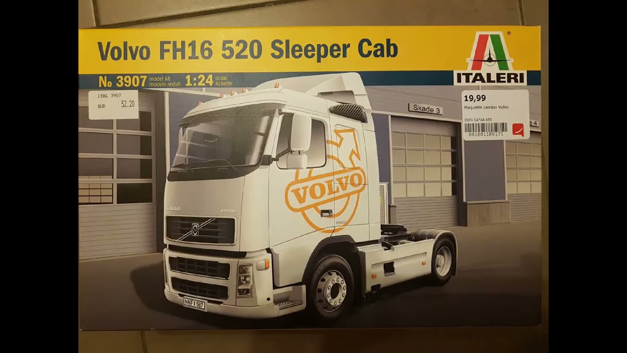 イタレリ VOLVO FH-16 & コンテナトレーラー Italeri 1:24 Volvo FH 16 Sleeper Cab plastic model car DIY