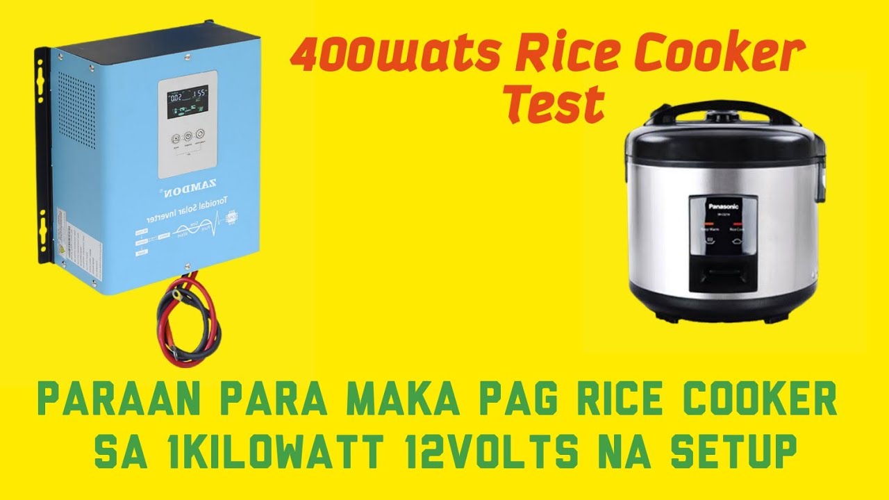 Paraan para maka PagRice cooker  sa 12volts 1killowatt setup