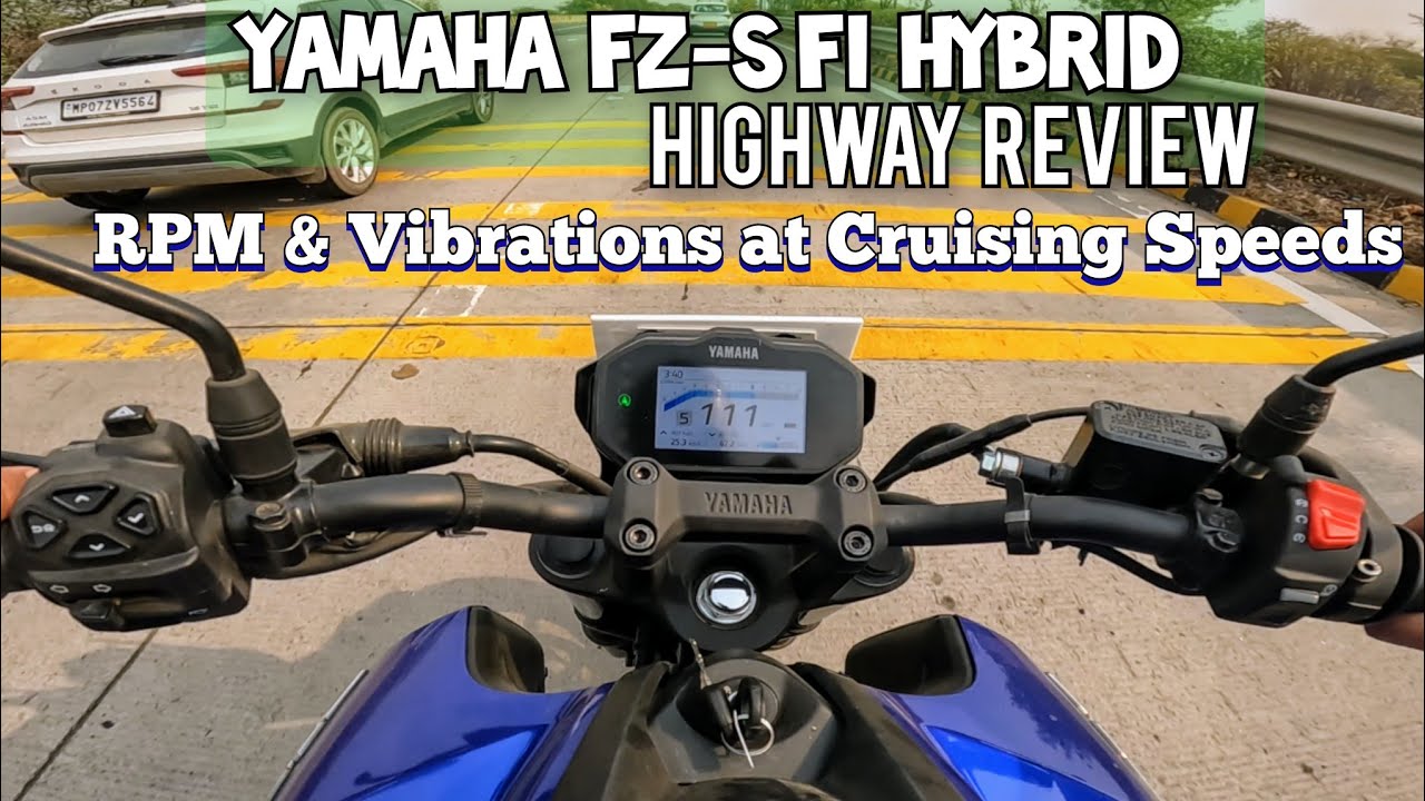 Yamaha FZ-S FI HYBRID HIGHWAY REVIEW | RPM & Vibrations at Cruising Speeds TESTED! Bonus: TOP SPEED