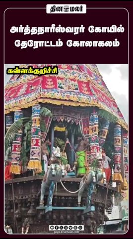 அர்த்தநாரீஸ்வரர் கோயில் தேரோட்டம் கோலாகலம்  #ArthanareeswararTemple #Rishivandiyam