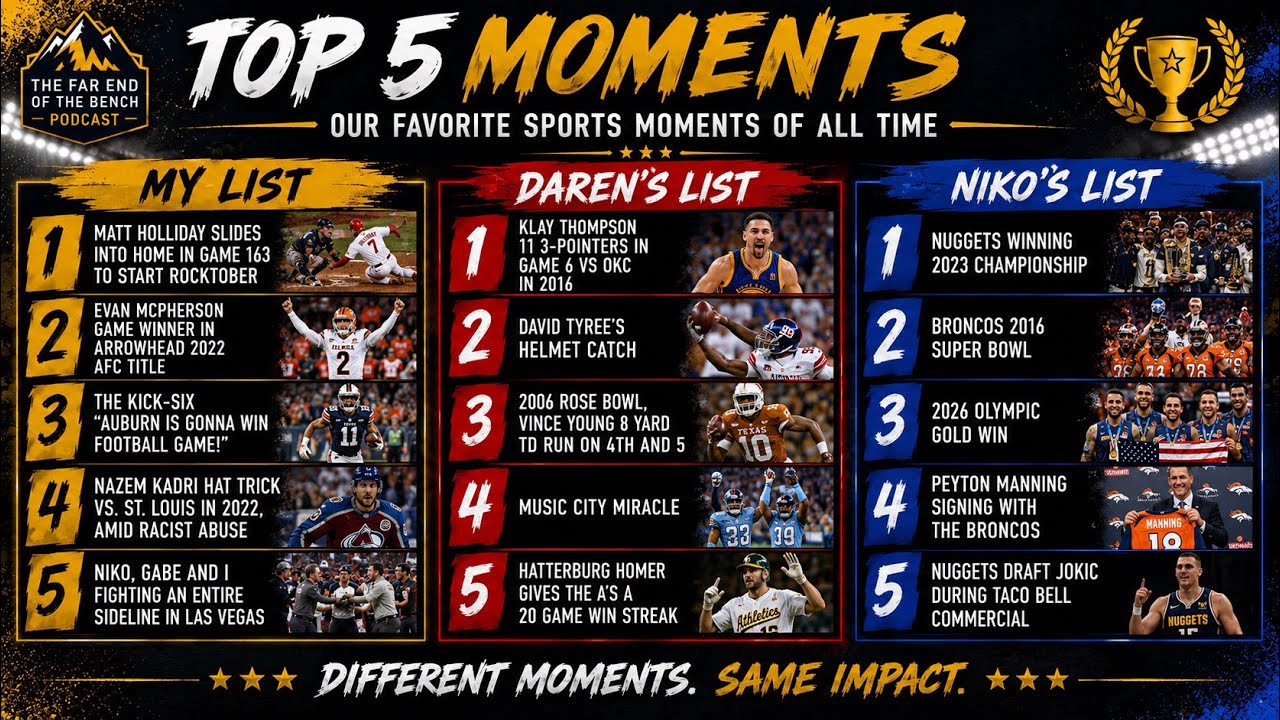 VS: Our Top 5 Greatest Sports Moments (You’ll Disagree) | FEOTB @FatboyFadeawaySports 