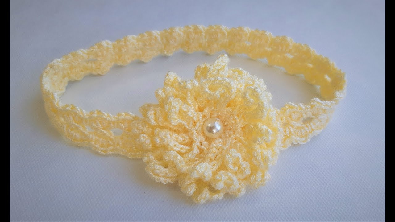 Diadema a crochet 0-3 meses adaptable a todas las tallas tutorial con  medidas de contornos de cabeza 