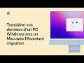 Transfrer vos donnes dun pcwindows vers un mac avec lassistantmigration assistanceapple