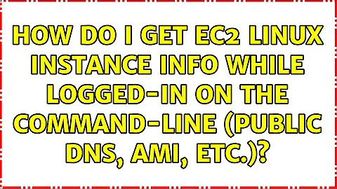 How do I get ec2 Linux instance info while logged-in on the command-line (public dns, AMI, etc.)?