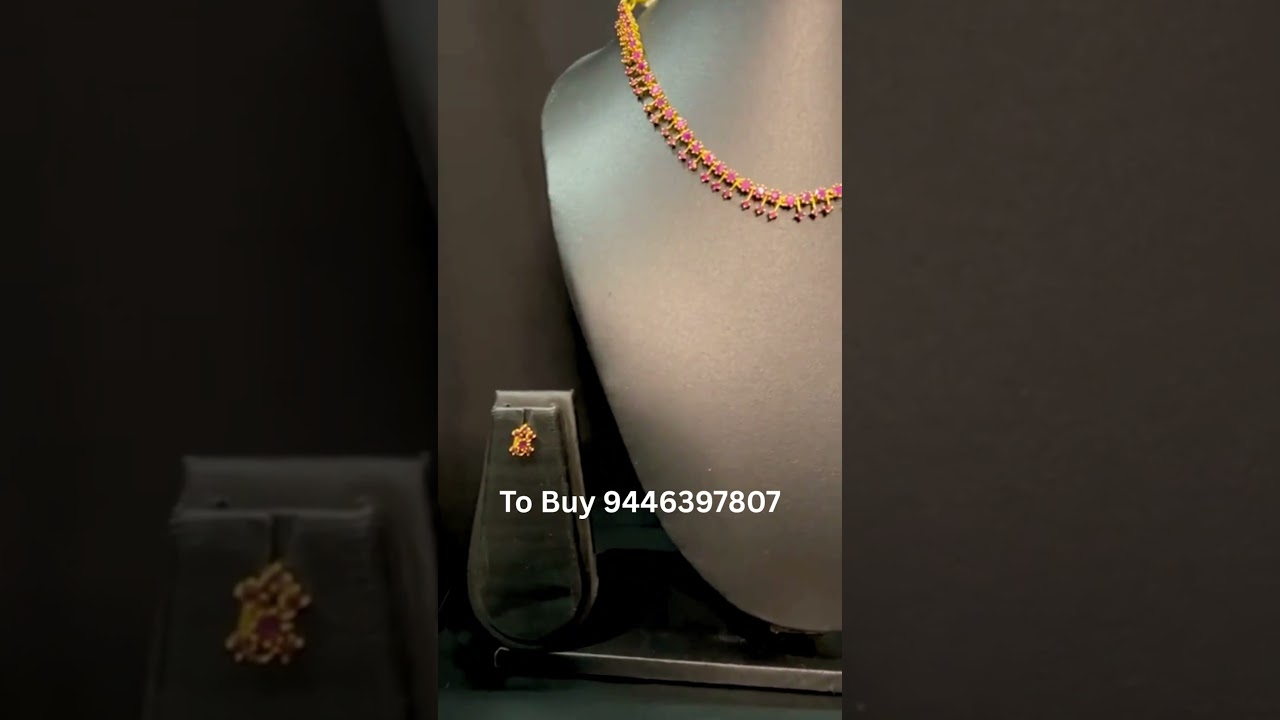 ZINDOORI-Elegant Ruby Necklace with Matching Studs ✨ Gorgeous Party Wear Set