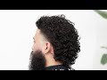 Learn how to do a high taper with a mullet on curly hair