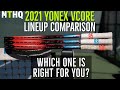 2021 YONEX VCORE 95 vs VCORE 98 vs VCORE 100 - Lineup Comparison By Former Top 400 and UCLA Player