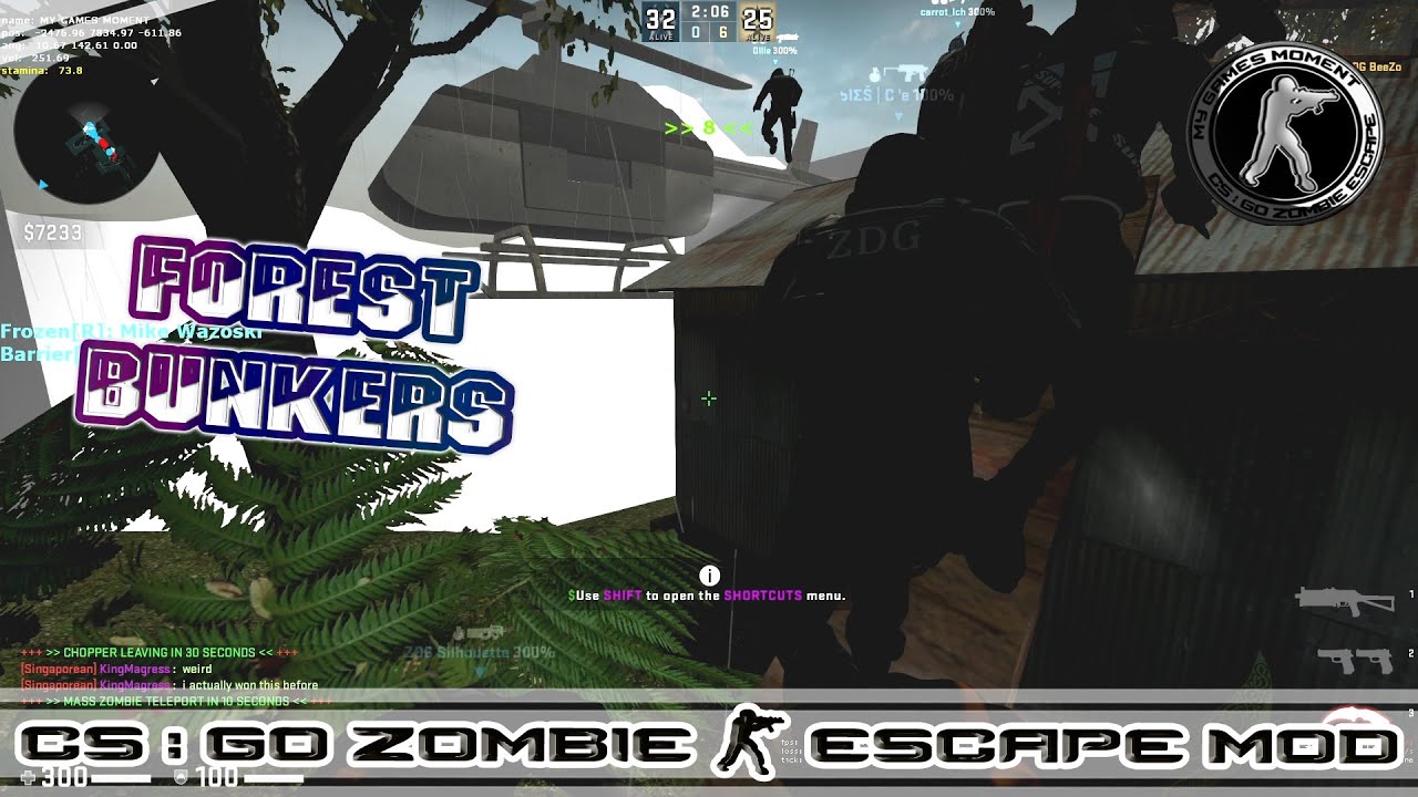 CS:GO ZOMBIE ESCAPE MOD MAP ze_forestbunkers_v1_b3_e2 - YouTube