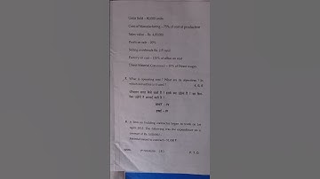 Cost Accounting |B.Com(H)3rd sem | MDU Question Paper |