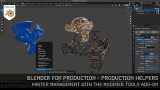 Blender for Production - Production Helpers - Faster Management with the Modifier Tools Add on