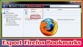 [GUIDE] How to Export Firefox Bookmarks Very Quickly