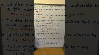 Quick rules for division#maths #education #tips #mathematics#exam