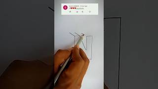 3d letter drawing n #art#3d