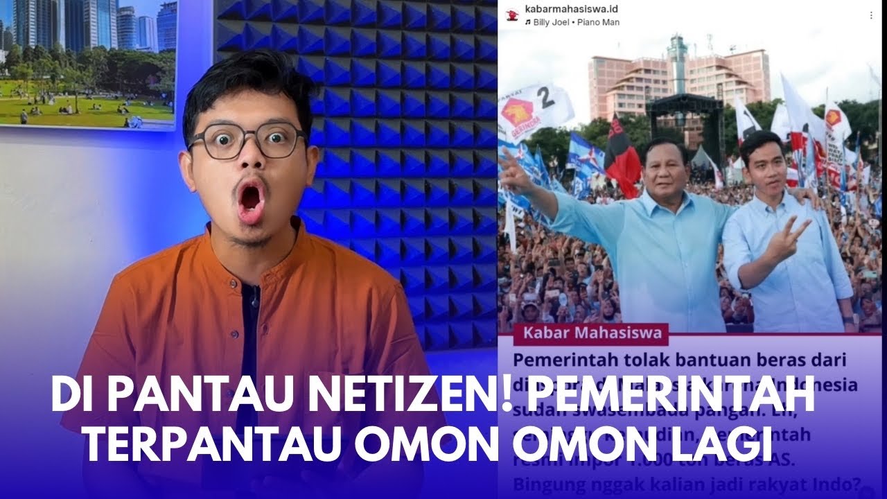 OMON-OMON LAGI⁉️Tolak BERAS DARI MALAYSIA Ngaku SWASEMBADA Tapi IMPOR BERAS dari AMERIKA.