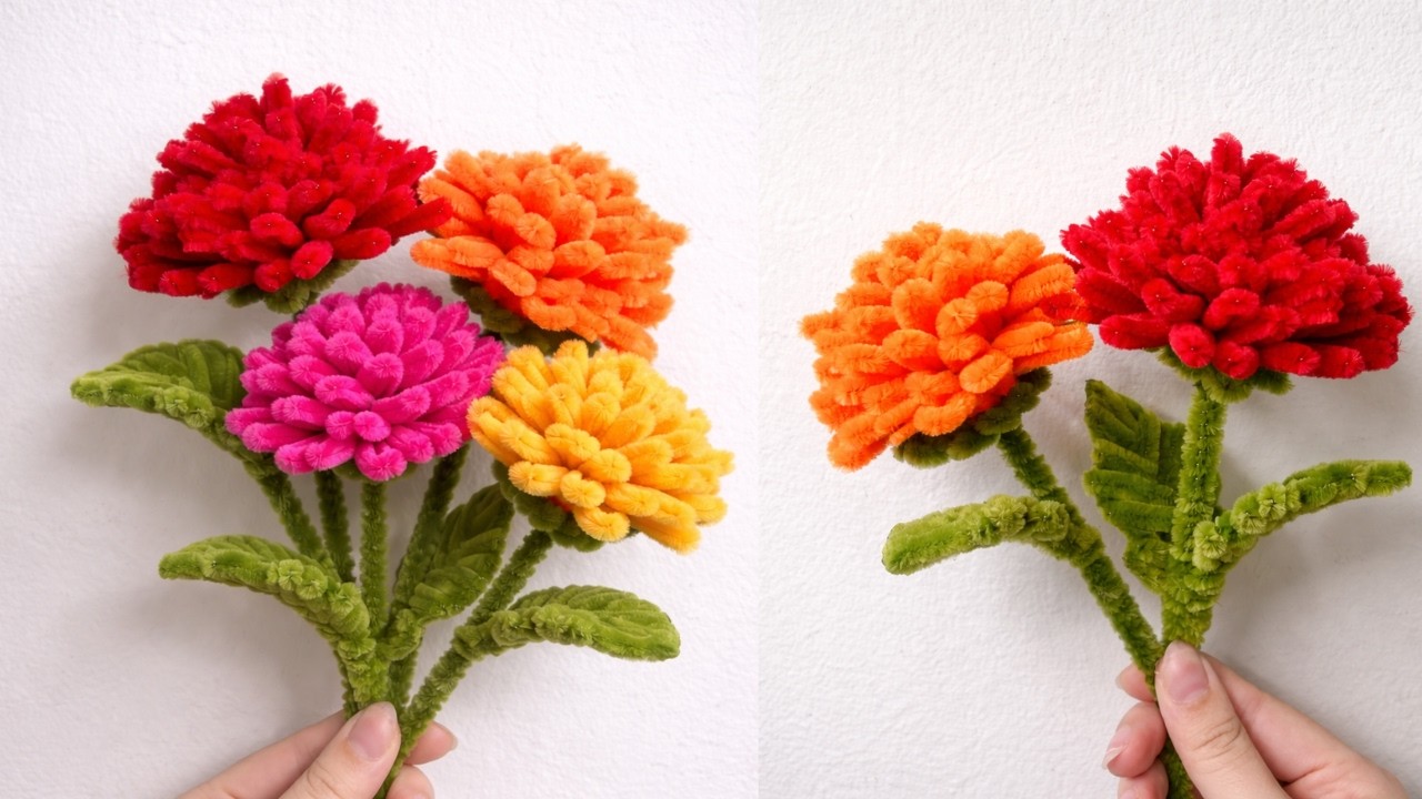 モールで簡単！お花の作り方🌸DIY - YouTube