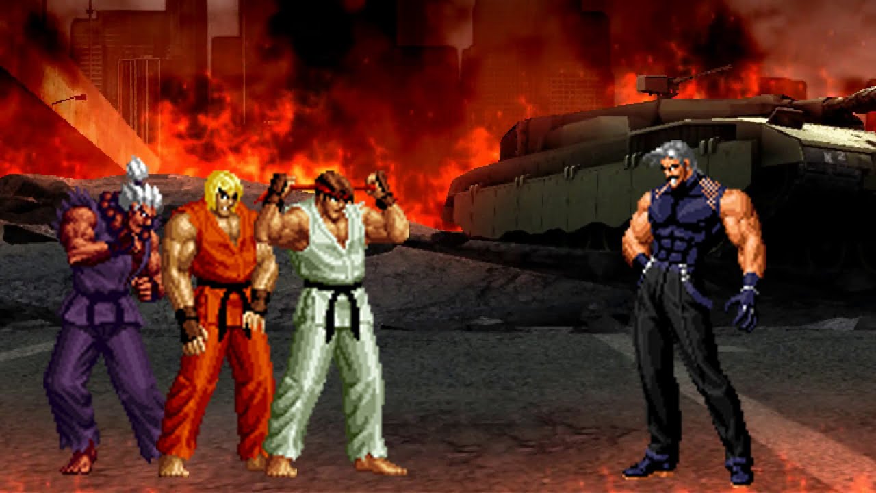 [SF VS KOF] Street Fighter Team Vs. Nest Rugal - YouTube
