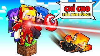 MÌNH SINH TỒN TRÊN 1 BLOCK CHỈ CÓ SIÊU ANH HÙNG TRONG MINECRAFT