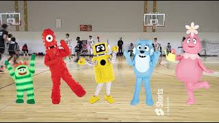 The Gabba Gang Performing during a basketball game