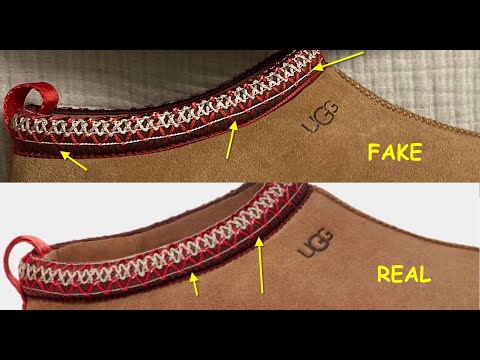 UGG Tazz real vs fake. How to spot fake UGG Tazz slippers