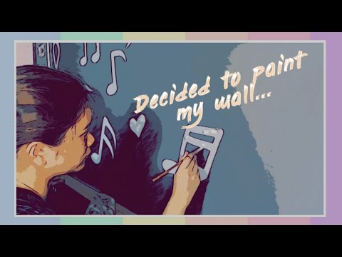 RuthieVlogs: Decided to paint my wall...