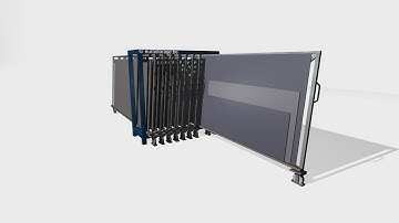 Metal sheet rack vertical - 3D video