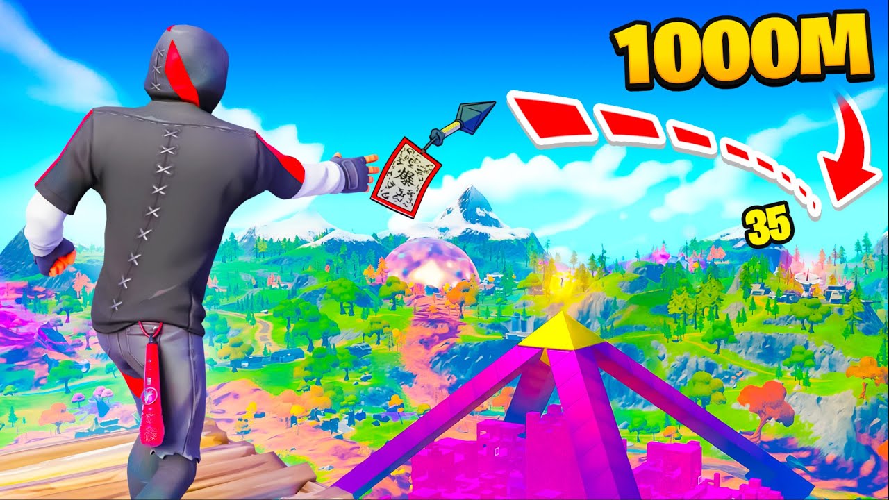 *NEW* MAX Range Kunai Throw in Fortnite! (Naruto update)