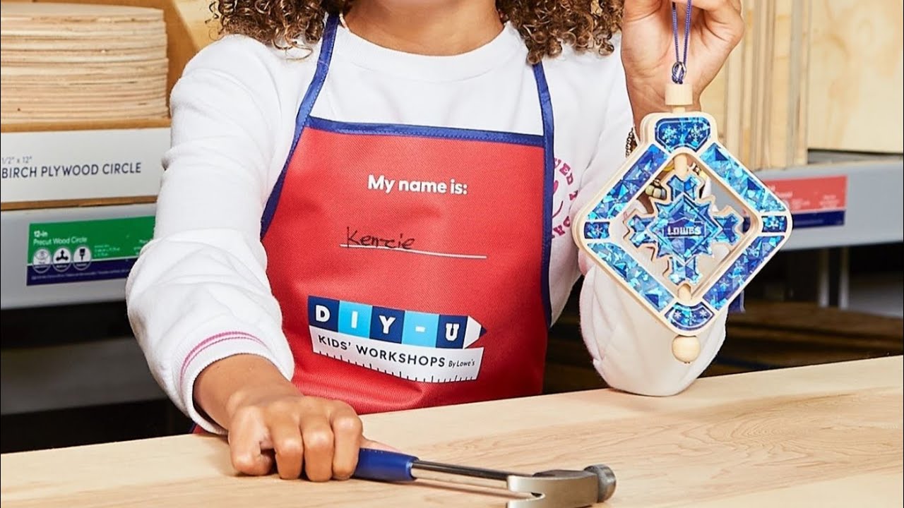 Lowe's Kids Workshop - Making a Spinning Snowflake - YouTube