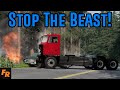 Stop The Beast - Truck Throwing Cars Around - BeamNG Drive Multiplayer