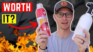 RV Fire Safety  [ Fire Spray VS Fire Extinguisher ]