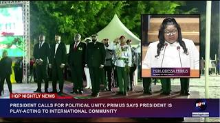 President calls for Political unity, Primus says president is play-acting to international community