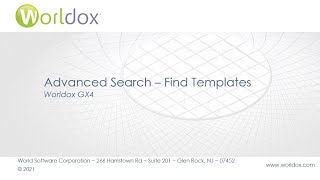 Advanced Search - Find Templates
